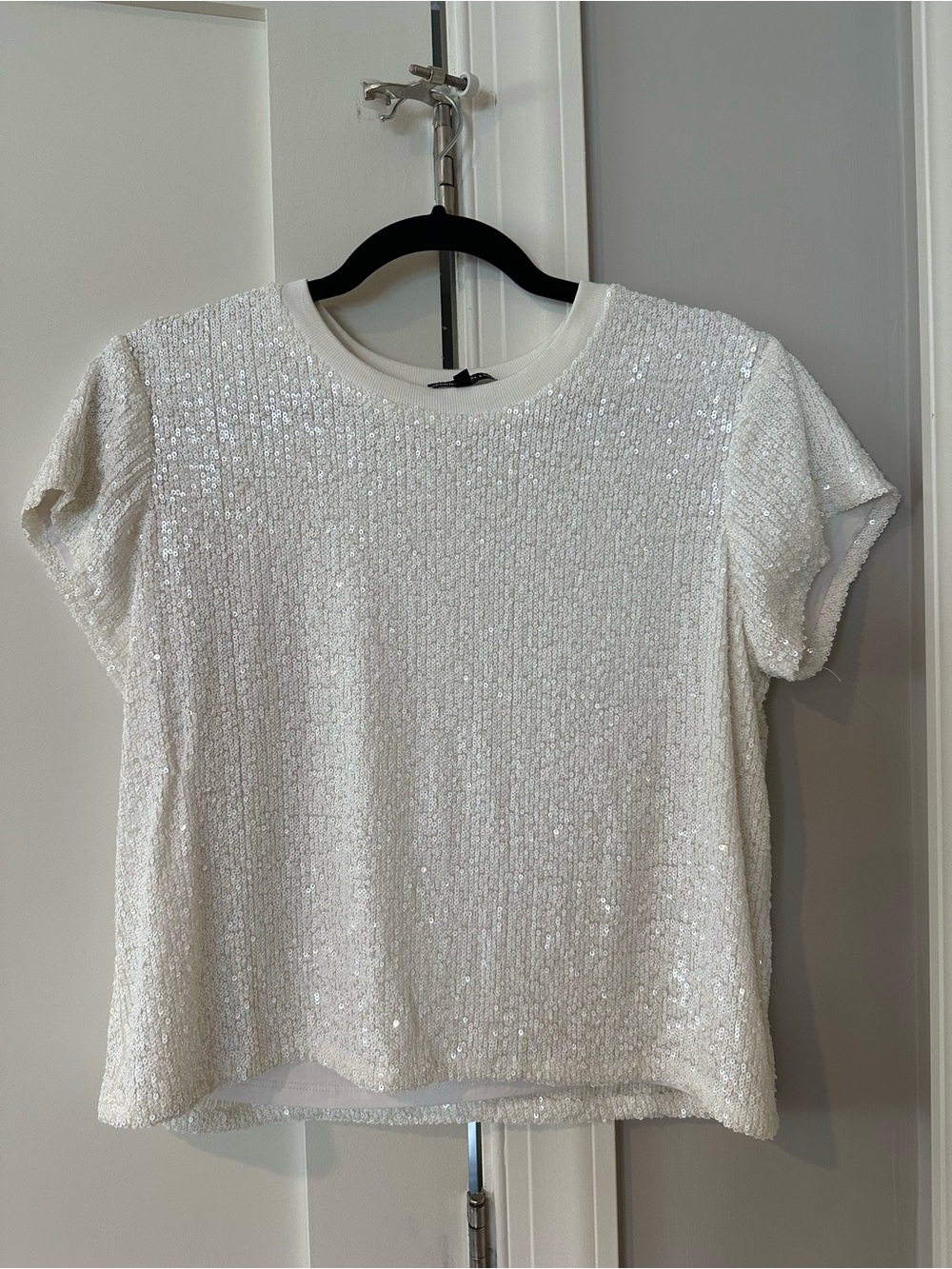 Generation Love White Sequin Short Sleeve Tee